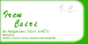 iren csiri business card